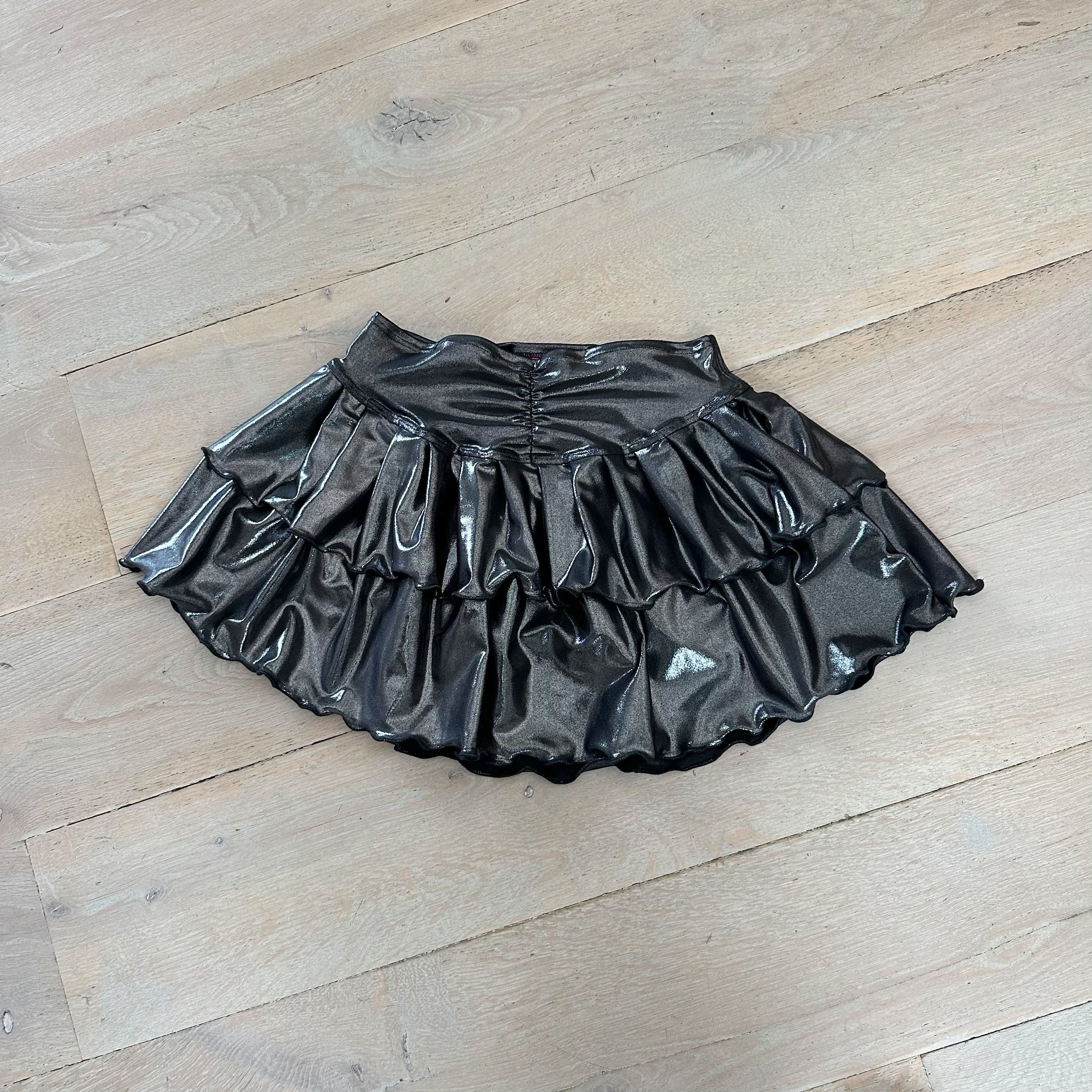 Holographic sparkle (black) - cowl neck, skirt & choker image 5