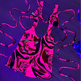 Unitard - UV Wavey print (Pink) image 0