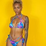 Strappy bikini top & bottoms  - Tahitian (choose your colour) image 1