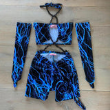 Full set, top, shorts & arm sleeves - Bolt (Choose your colour) image 2