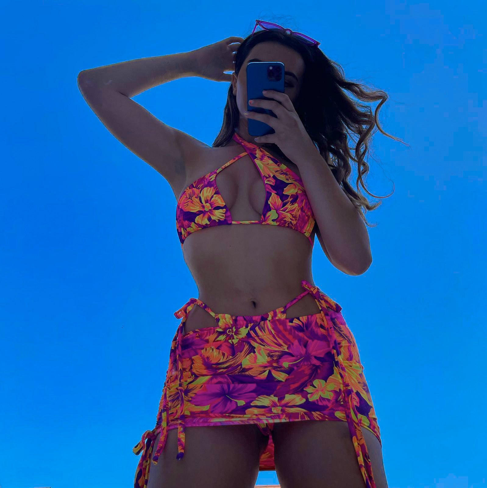 Bikini set & skirt - Tahitian (choose your colour) image 0