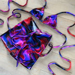 Bralet & Shorts set - UV Midnight swirl image 4