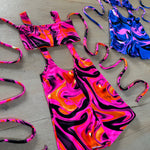 Unitard - UV Wavey print (Pink) image 0