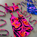 Unitard - UV Wavey print (Pink) image 0
