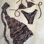 Leopard - Full set bikini & cover up dress bundle deal image 1