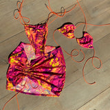 Cord bikini set & skirt - Tahitian (choose your colour) image 0